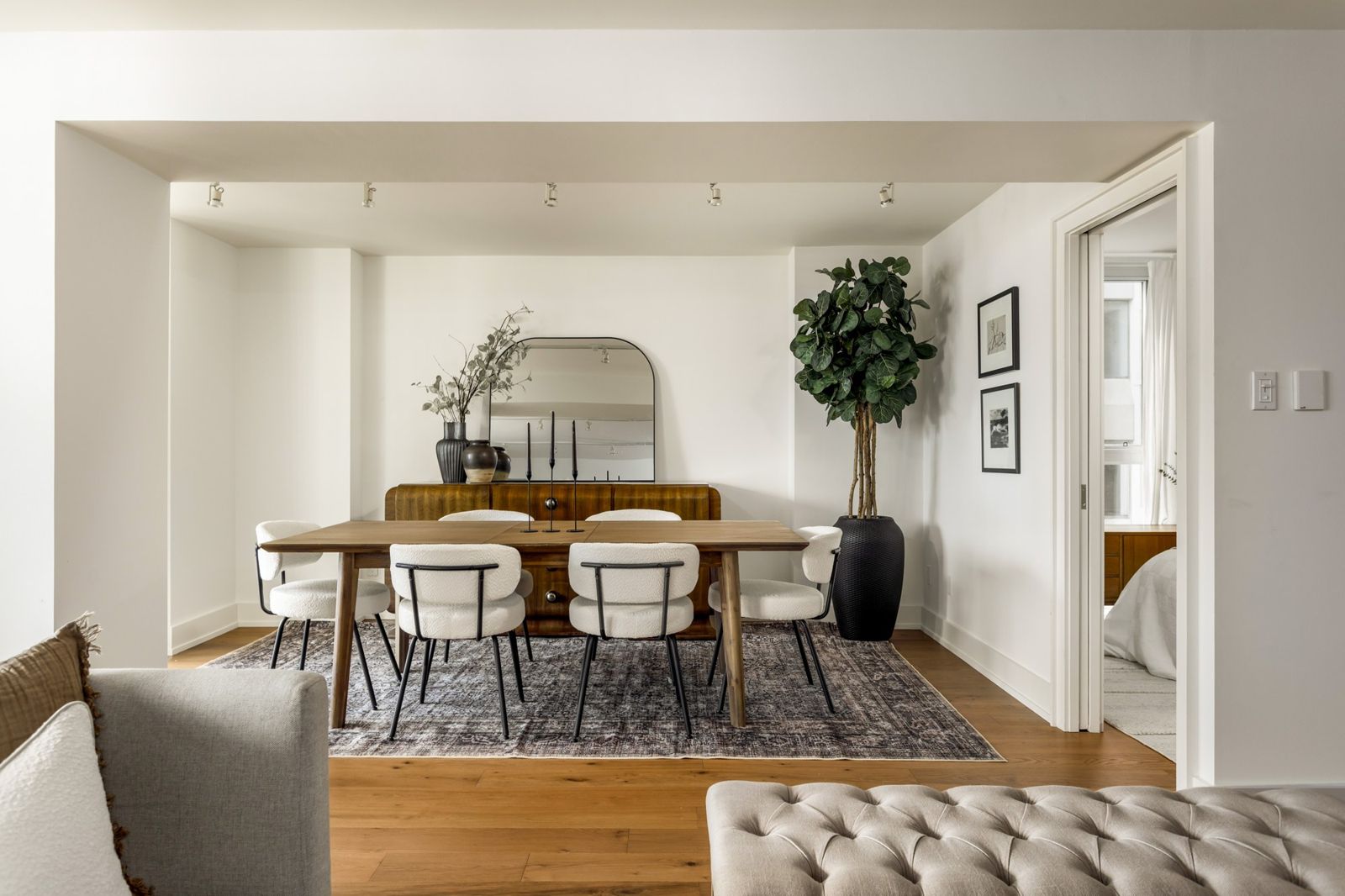 Dining room with an arched mirror, Bloor Street East